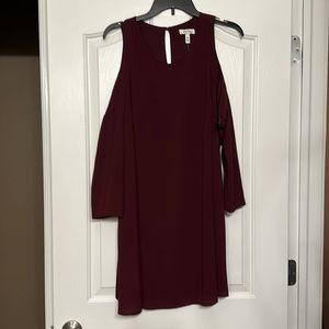 Brand new with tags extra-large plum Bare Shoulder Dress